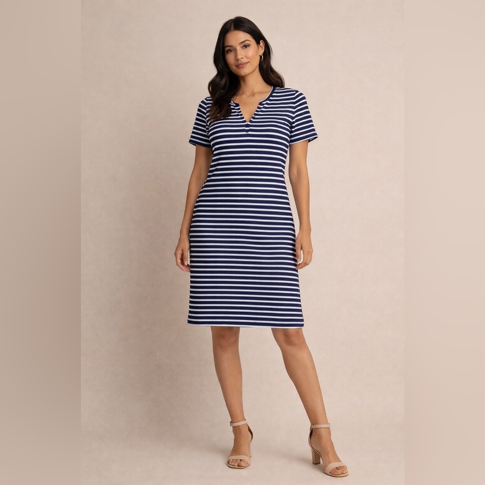 Vineyard Vines Navy and White Striped Top